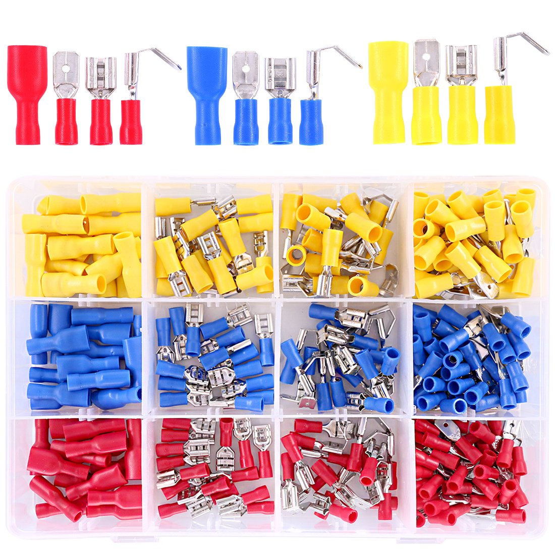 Amazon.com: Hilitchi 255Pcs 22-16/16-14/12-10AWG Fully Insulated